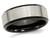 Mens Titanium 8mm Brushed Wedding Band Ring with Black Plated Beveled Edge - 28QGG0230GM-9
