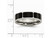Mens Titanium 6mm Black Enamel Flat Polished Wedding Band Ring - 28QGG0205GF-11