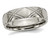 Mens Titanium Criss Cross 6mm Brushed and Polished Wedding Band Ring - 28QGG0192GM-12