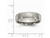 Mens Titanium Criss Cross 6mm Brushed and Polished Wedding Band Ring - 28QGG0192GM-12
