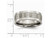 Mens Titanium Roman Numerals 8mm Satin Flat Wedding Band Ring - 28QGG0346GM-13
