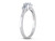 Aquamarine Three Stone Ring 1/2 Carat (ctw) with Diamonds in 10K White Gold - 08DLG9495AQ-10