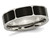Mens Titanium 6mm Black Enamel Flat Polished Wedding Band Ring - 28QGG0205GF-6.5