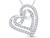 1/3 Carat (ctw I-J, I2) Diamonds Infinity Heart Pendant Necklace in Sterling Silver with Chain - 62GDG11958433