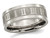 Mens Titanium Roman Numerals 8mm Satin Flat Wedding Band Ring - 28QGG0346GM-9