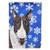 Caroline's Treasures SC9603-FLAG-PARENT Bull Terrier Blue Snowflake Winter Flag, , multicolor - SC9603GF