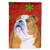 Caroline's Treasures SS4698-FLAG-PARENT Bulldog English Red and Green Snowflakes Holiday Christmas Flag, , multicolor - SS4698GF