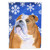 Caroline's Treasures SS4629-FLAG-PARENT Bulldog English Winter Snowflakes Holiday Flag, , multicolor - SS4629GF