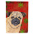 Caroline's Treasures SC9411-FLAG-PARENT Pug Red and Green Snowflakes Holiday Christmas Flag, , multicolor - SC9411GF