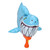 20" Blue and Orange Inflatable Shark Water Blaster