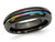 6mm Black Plated Titanium Multi Colored Anodized Band Ring - 88QGG0406M-12