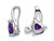 1.35 Carat (ctw) Amethyst Heart Pendant Necklace in 14K White Gold with Chain