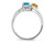 1.00 Carat (ctw) Citrine & Blue Topaz Heart Ring in Sterling Silver - 68QGG6407-8