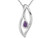 1/2 Carat (ctw) Purple Amethyst Drop Pendant Necklace in Sterling Silver with Chain