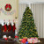 Costway 7Ft/7.5Ft/8Ft Pre-Lit PVC Christmas Tree Hinged 300/400/430 Lights - CM20640