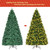Costway 7Ft/7.5Ft/8Ft Pre-Lit PVC Christmas Tree Hinged 300/400/430 Lights - CM20640