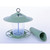7.75" Sage Green, Blue, and Clear Pet Bird Lovers Collection Eco Beacon Bird Feeder In Recycled Plastic