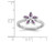 1/3 Carat (ctw) Amethyst Flower Ring in Sterling Silver - 68QGG0488AM-8