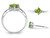 Solitaire Princess Cut Natural Peridot Ring 0.60 Carat (ctw) in Sterling Silver - 68QGG0510PD-7