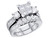 1.50 Carat (ctw) Princess-Cut Diamond Engagement Ring & Wedding Band Set 14K White Gold - 08GDG1166150W-7