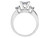 1.50 Carat (ctw) Princess-Cut Diamond Engagement Ring & Wedding Band Set 14K White Gold - 08GDG1166150W-7