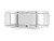 Mens 10K White Gold 8mm Flat Wedding Band Ring with Step Edge - 08QGG0080SW-10.5