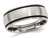 Mens Chisel 8mm Stainless Steel with Black Rubber Accent Satin Brushed Wedding Band Ring - 88QGG0027GF-12