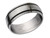 Mens Chisel 8mm Stainless Steel with Black Rubber Accent Satin Brushed Wedding Band Ring - 88QGG0027GF-12