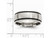 Mens Chisel 8mm Stainless Steel with Black Rubber Accent Satin Brushed Wedding Band Ring - 88QGG0027GF-12