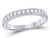 Diamond Wedding Anniversary Band Ring 1/3 Carat (ctw H-I, I2-I3) in 14K White Gold - 08GDG15079733W-6