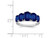4.75 Carat (ctw) Five Stone Lab-Created with Natural Blue Sapphire Ring in Sterling Silver