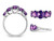 3.40 Carat (ctw) Five-Stone Amethyst Ring in Sterling Silver - 68QGG0418AM-7