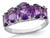 3.40 Carat (ctw) Five-Stone Amethyst Ring in Sterling Silver - 68QGG0418AM-7