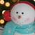 10" White and Red Snowman in Scarf Christmas Figure Decoration
