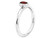 Red Garnet Ring 1/2 Carat (ctw) in Sterling Silver - 68QGG0434GA-6