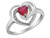 2/5 Carat (ctw) Lab-Created Ruby Heart Ring in Sterling Silver - 68CHG1324CRU-9