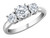 IGI Certified 1/2 Carat (ctw I1-I2) Three Stone Diamond Anniversary Engagement Ring in 10K White Gold - 08SKG1237550W-9