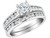 1.00 Carat (ctw H-I-J, I2-I3) Diamond Engagement Ring and Wedding Band Setin 10K White Gold - 08GSG50225100W-8