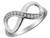 Infinity Ring with Created White Topaz in Sterling Silver - 68JYG1115WT-7