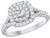 1.00 Carat (Clarity I1-I2) Double Halo Diamond Engagement Ring in 14K White Gold - 08SKG1462100W-6