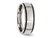 Mens Chisel 8mm Stainless Steel with Black Rubber Accent Satin Brushed Wedding Band Ring - 88QGG0027GF-11