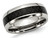 Mens Chisel 8mm Stainless Steel and Carbon Fiber Wedding Band Ring - 88QGG0025GF-11