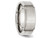 Mens 8mm Stainless Steel Comfort Fit Wedding Band Ring with Beveled Edge - 88QGG0011GF-10