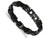 Mens Bracelet in Stainless Steel with Black Plating 8.50 Inches