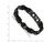Mens Bracelet in Stainless Steel with Black Plating 8.50 Inches