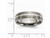 Mens Chisel Titanium Sterling Silver Inlay 6mm Brushed Wedding Band Ring - 28QGG0139GF-8.5