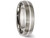 Mens Chisel Titanium Sterling Silver Inlay 6mm Brushed Wedding Band Ring - 28QGG0139GF-8.5