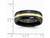 Mens Black Ceramic Wedding Band Ring 8mm with 14K Yellow Gold Inlay - 88QGG0035-10.5