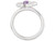 Purple Amethyst Flower Ring 1/10 Carat (ctw) in Sterling Silver - 68QGG0118AM-10