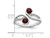 9/10 Carat (ctw) Garnet and White Topaz Two Stone Ring in Sterling Silver - 68QGG7413GA-7